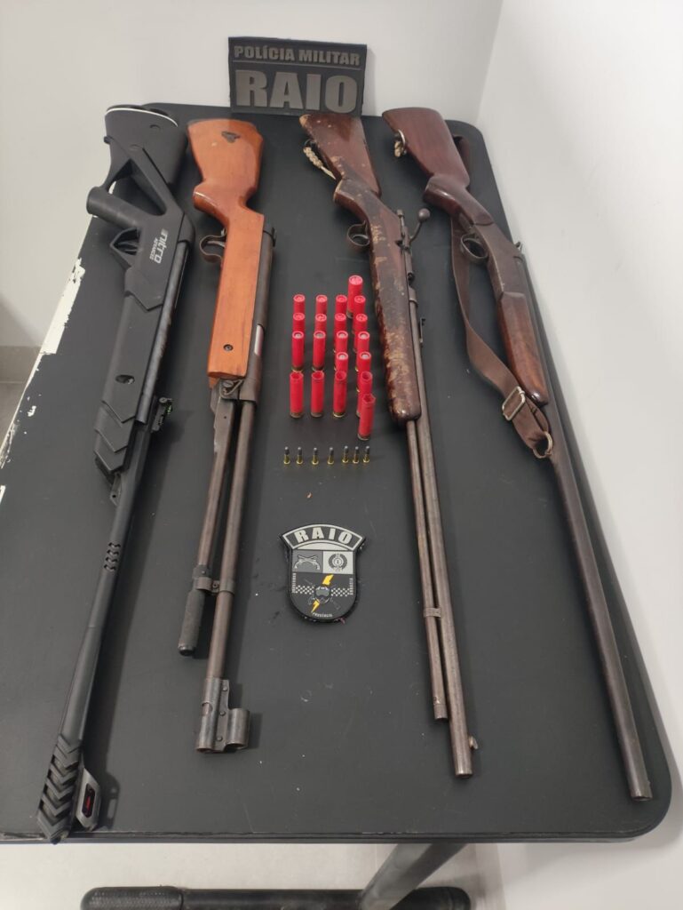 Imagem RAIO do 15º Comando Regional, arsenal apreendido na operação