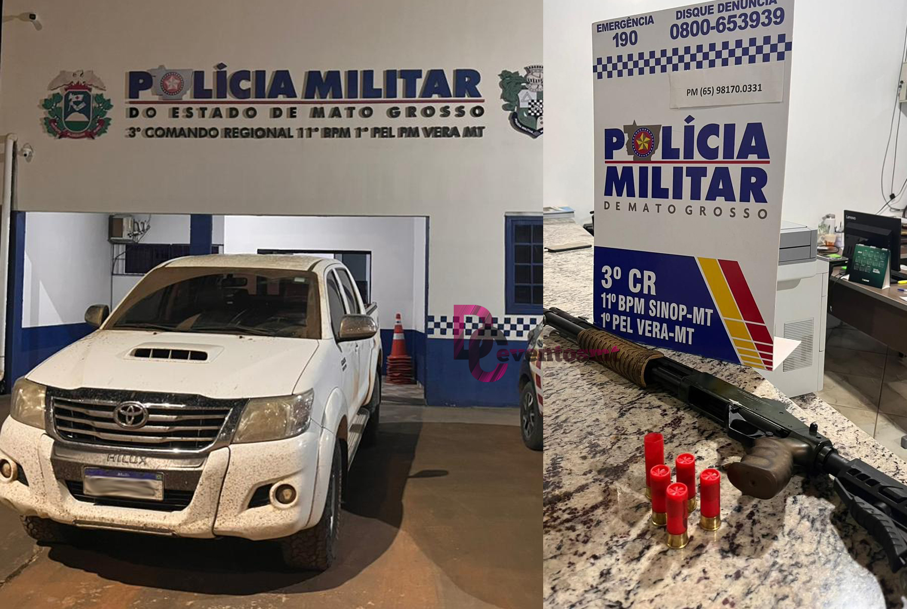 Vídeo: Motorista é preso por direção perigosa e porte ilegal de arma em praça de Vera