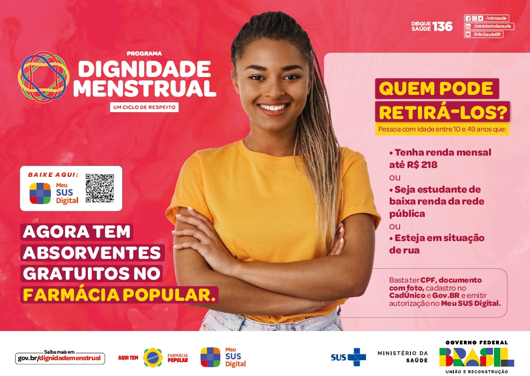 Programa Dignidade Menstrual garante absorventes gratuitos para mulheres e meninas em Vera