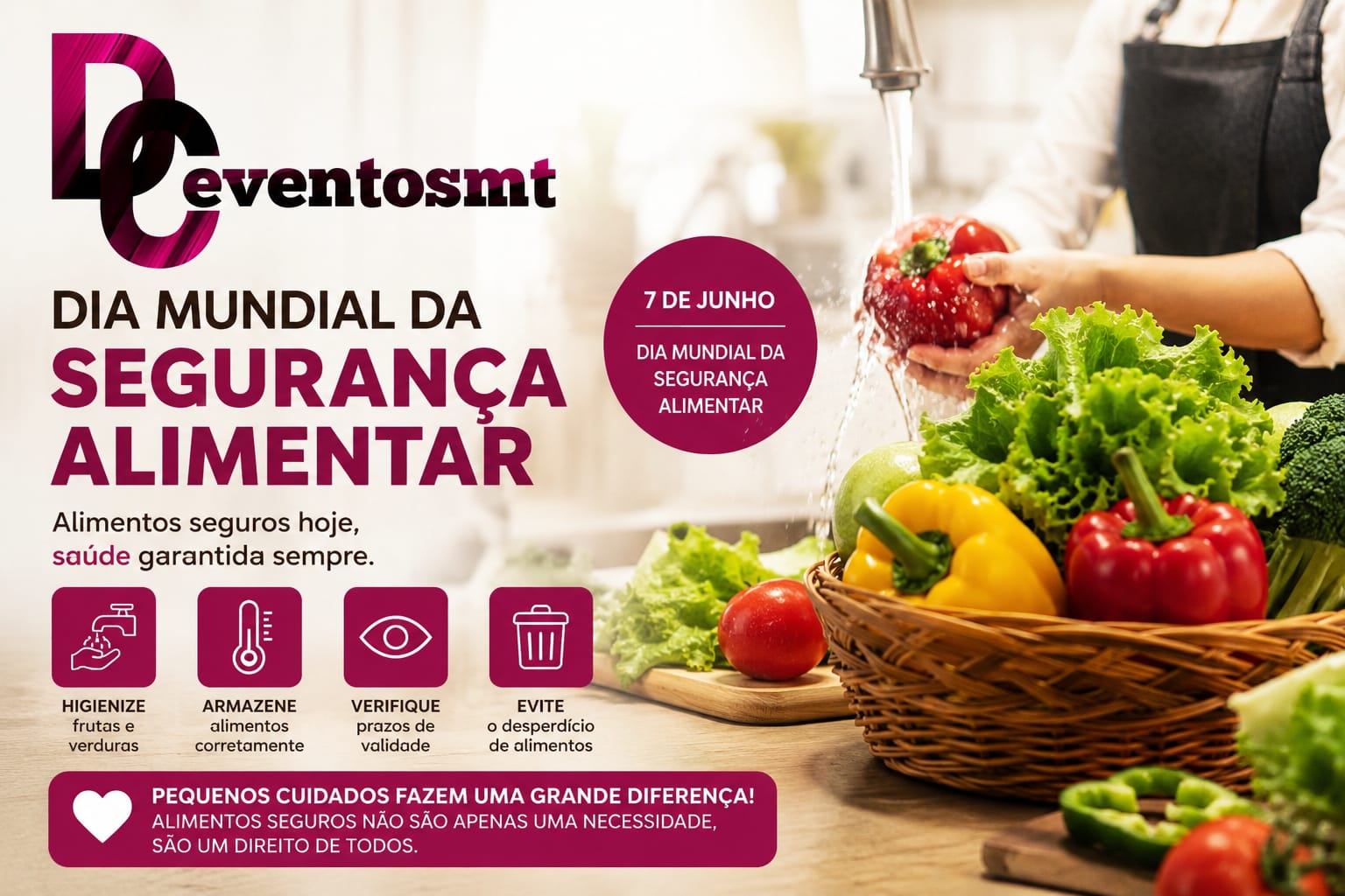 Dia Mundial da Segurança Alimentar reforça a importância de alimentos seguros para todos