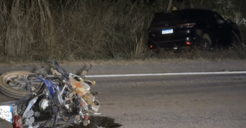 Acidente entre SUV e moto deixa um morto em rodovia federal de Mato Grosso