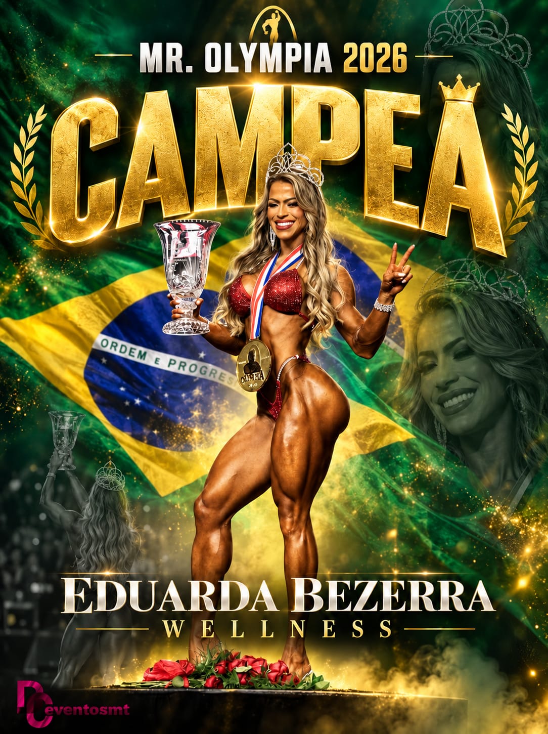 Mr. Olympia 2026: Eduarda Bezerra confirma favoritismo e é bicampeã da Wellness; confira vídeo da apresentação