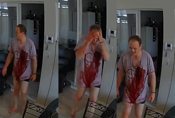 Vídeo: Advogado divulga novas imagens de homem com faca horas antes de matar esposa e esfaquear filha