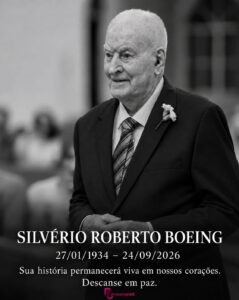 Vera se despede do pioneiro Silvério Roberto Boeing, aos 92 anos