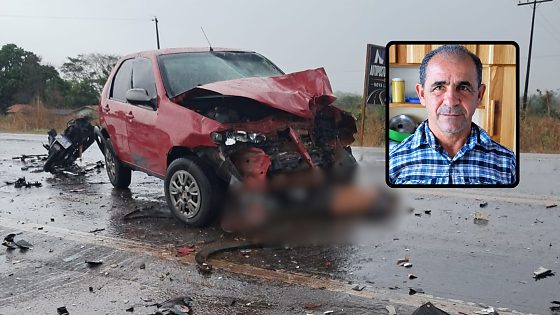 Motociclista tenta ultrapassar carreta e morre ao bater em dois carros na BR-174 em MT; Vídeo