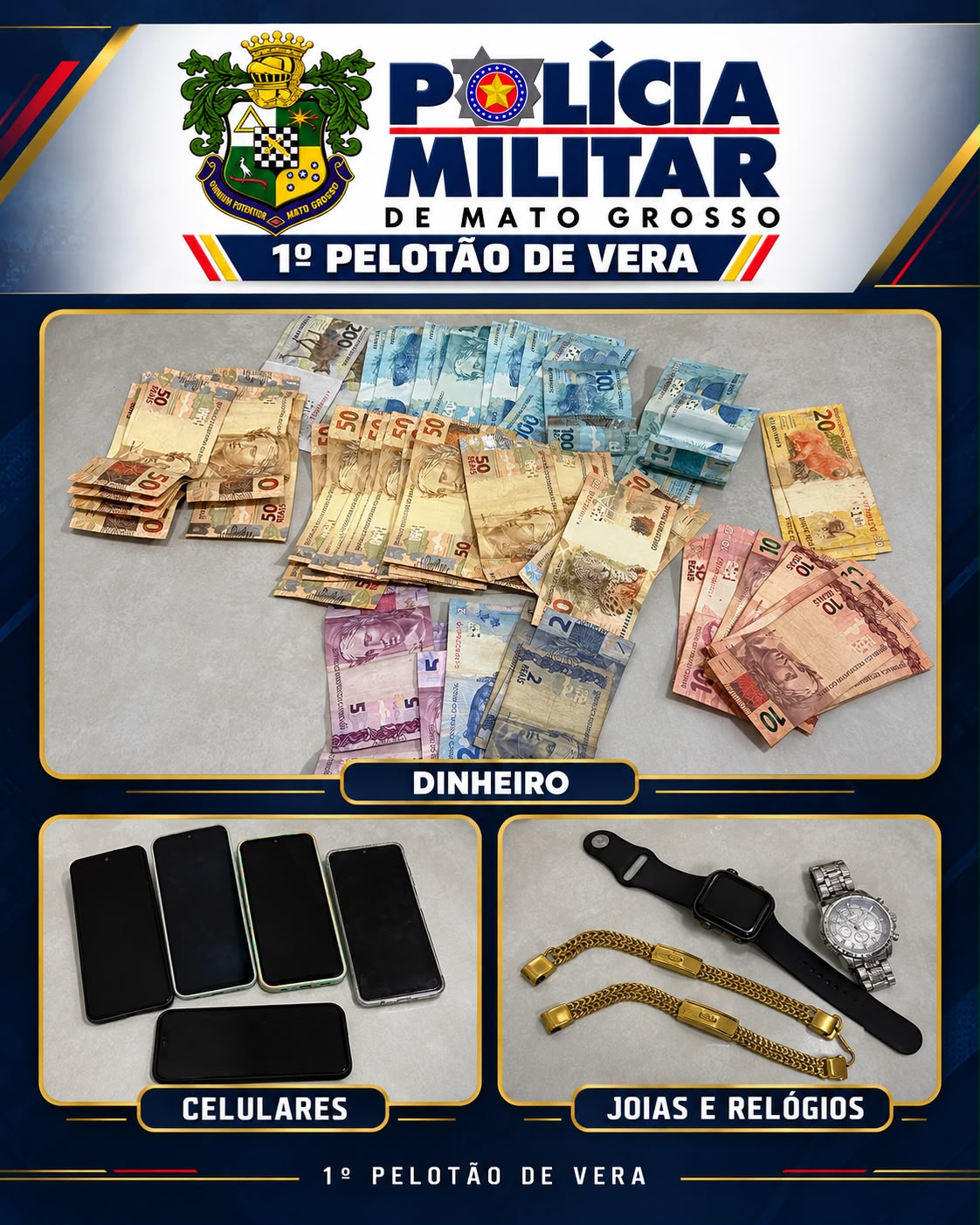 Polícias Militar e Civil apreendem três adolescentes suspeitos de envolvimento em furto a residência em Vera