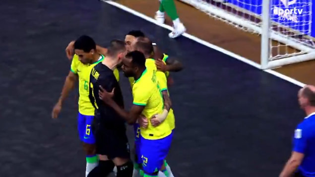 Brasil atropela o Afeganistão e conquista tricampeonato da Copa das Nações de Futsal
