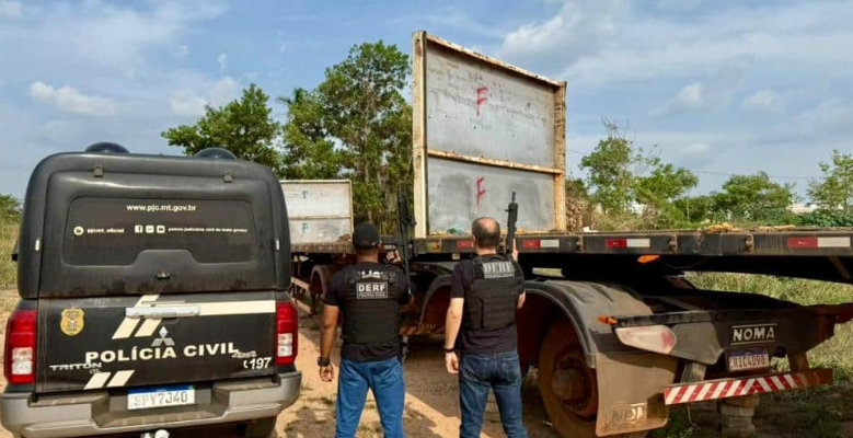Carreta roubada em Mato Grosso é localizada no Pará